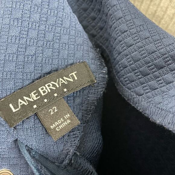 Lane Bryant Navy Blue Quilted Texture Midi Dress 22 - Picture 6 of 8